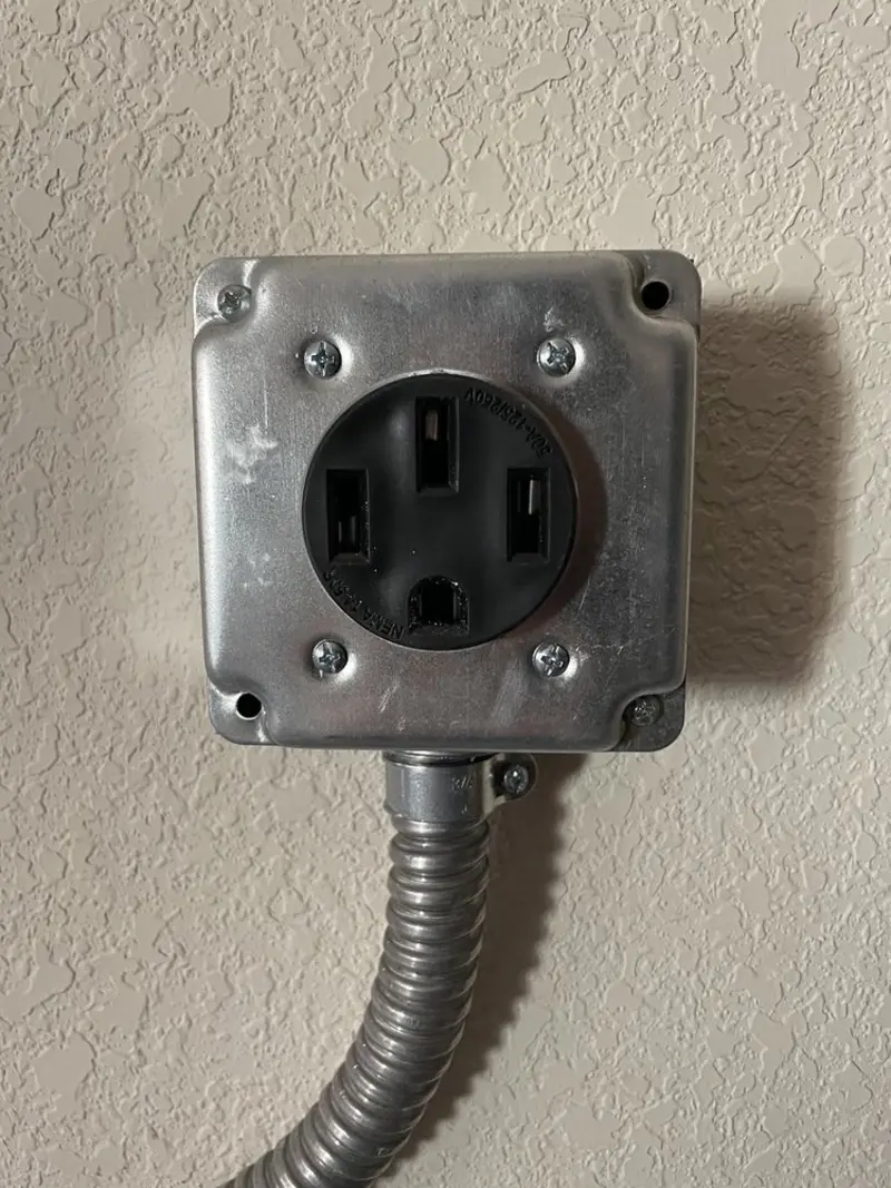 NEMA 14-50 outlet installed for Smart Home Electrical in Burrillville